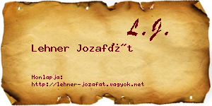 Lehner Jozafát névjegykártya